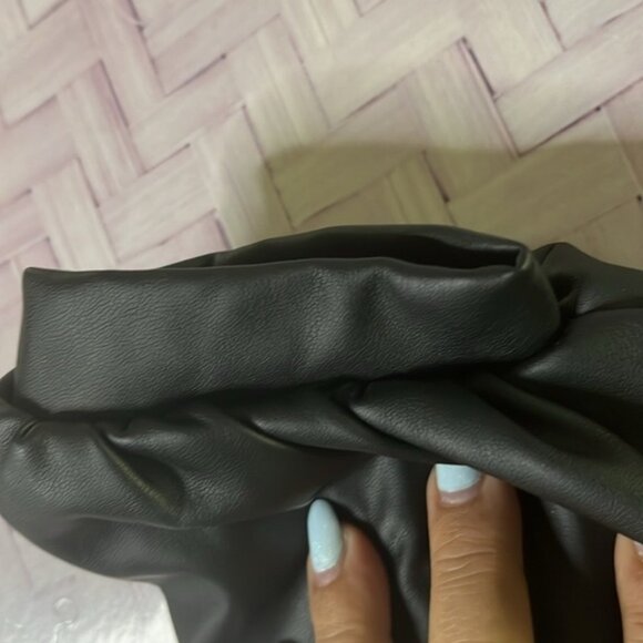 PRIVY Privately Privileged Belted Faux Leather black Jacket - Picture 7 of 8